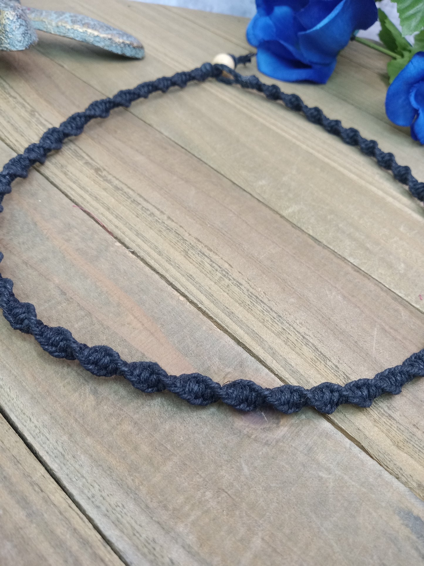 Spiral Hemp Necklace - Black