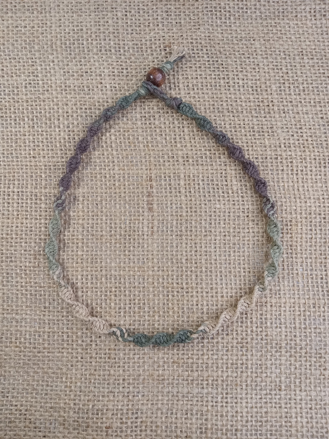 Spiral Hemp Necklace - Camo