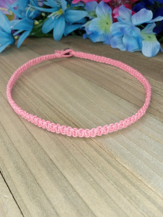Classic Hemp Necklace - Coral