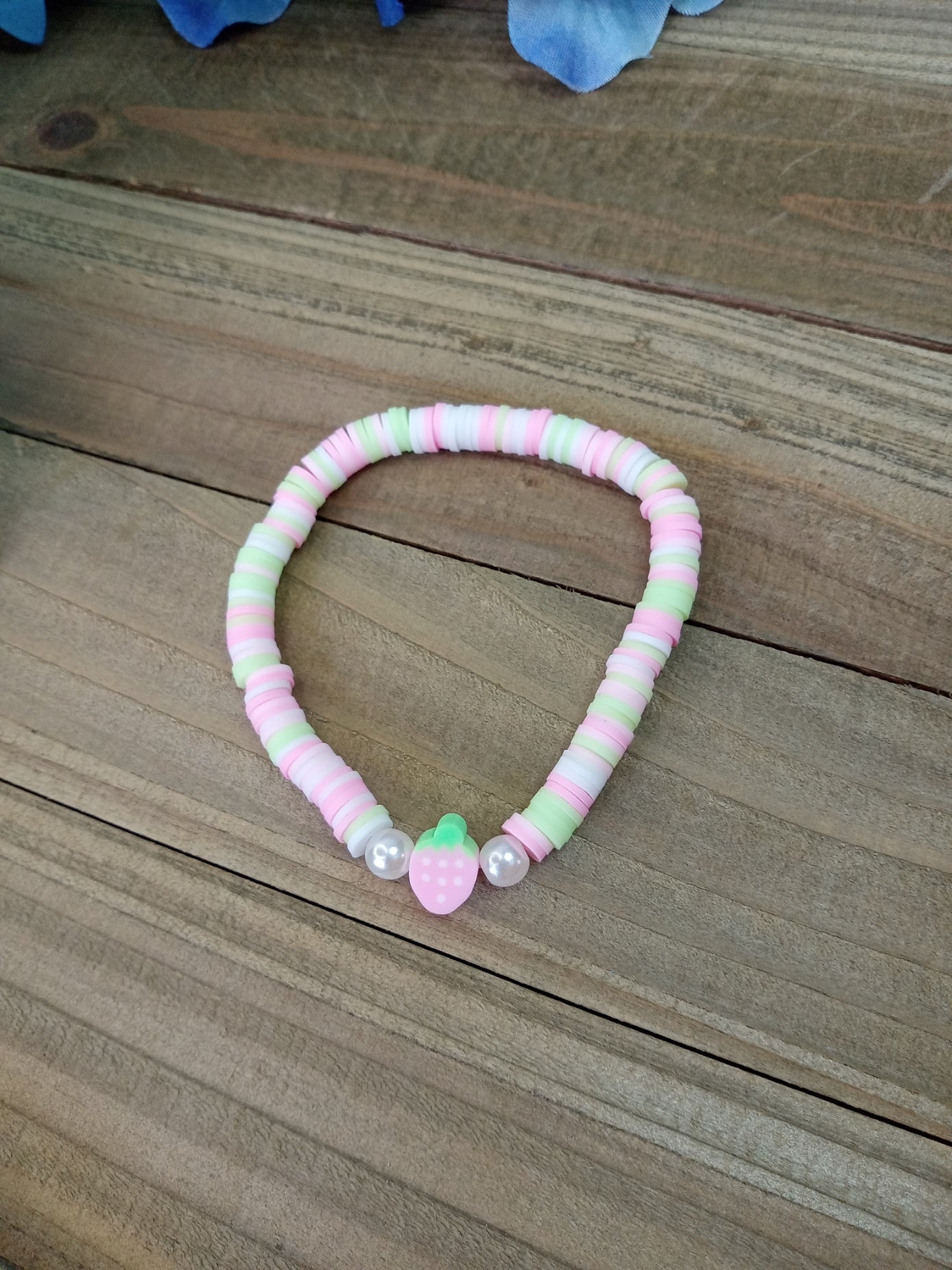 Clay Bead Bracelet - Strawberry Delight