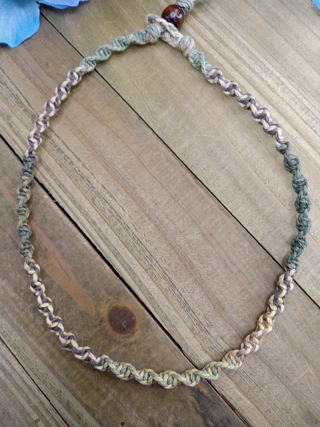 Spiral Hemp Necklace - Camo