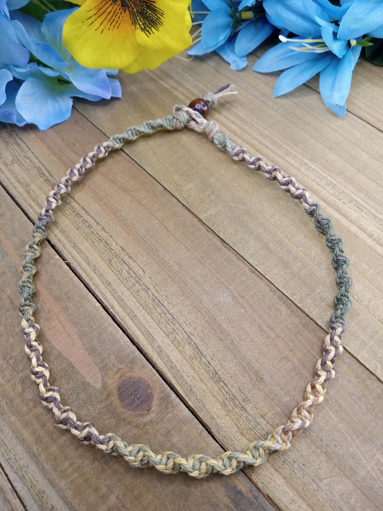 Spiral Hemp Necklace - Camo