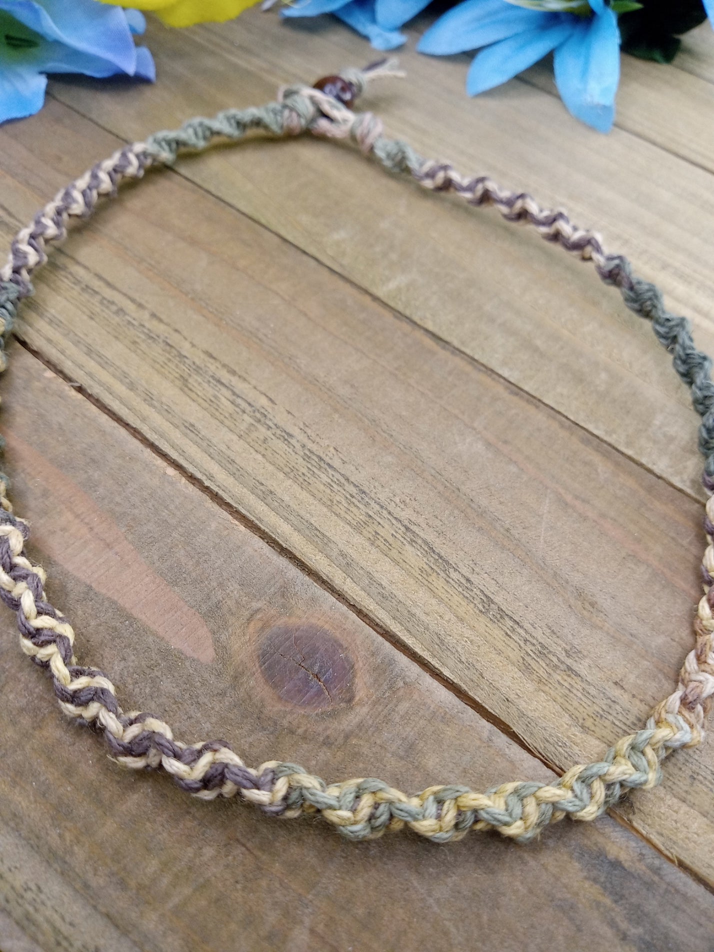 Spiral Hemp Necklace - Camo